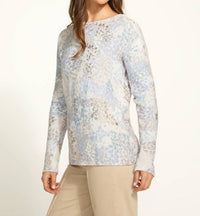 FDJ Mireille Metallic Printed Sweater in spectral neutral - women's sweater - alternate view