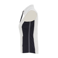 DOLCEZZA Women's Gilet Vest in white navy - women's jacket - alternate view