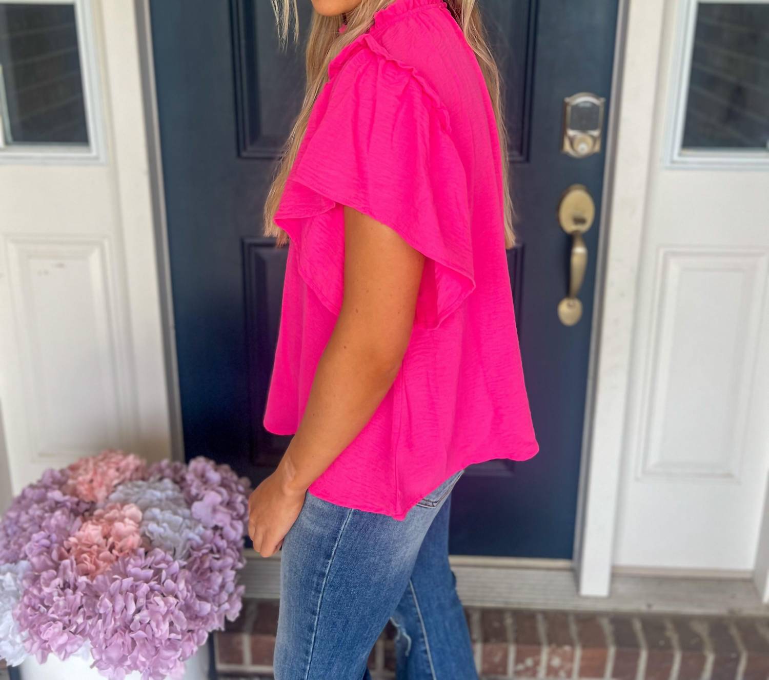 Haptics - Serena Flutter Sleeve Blouse