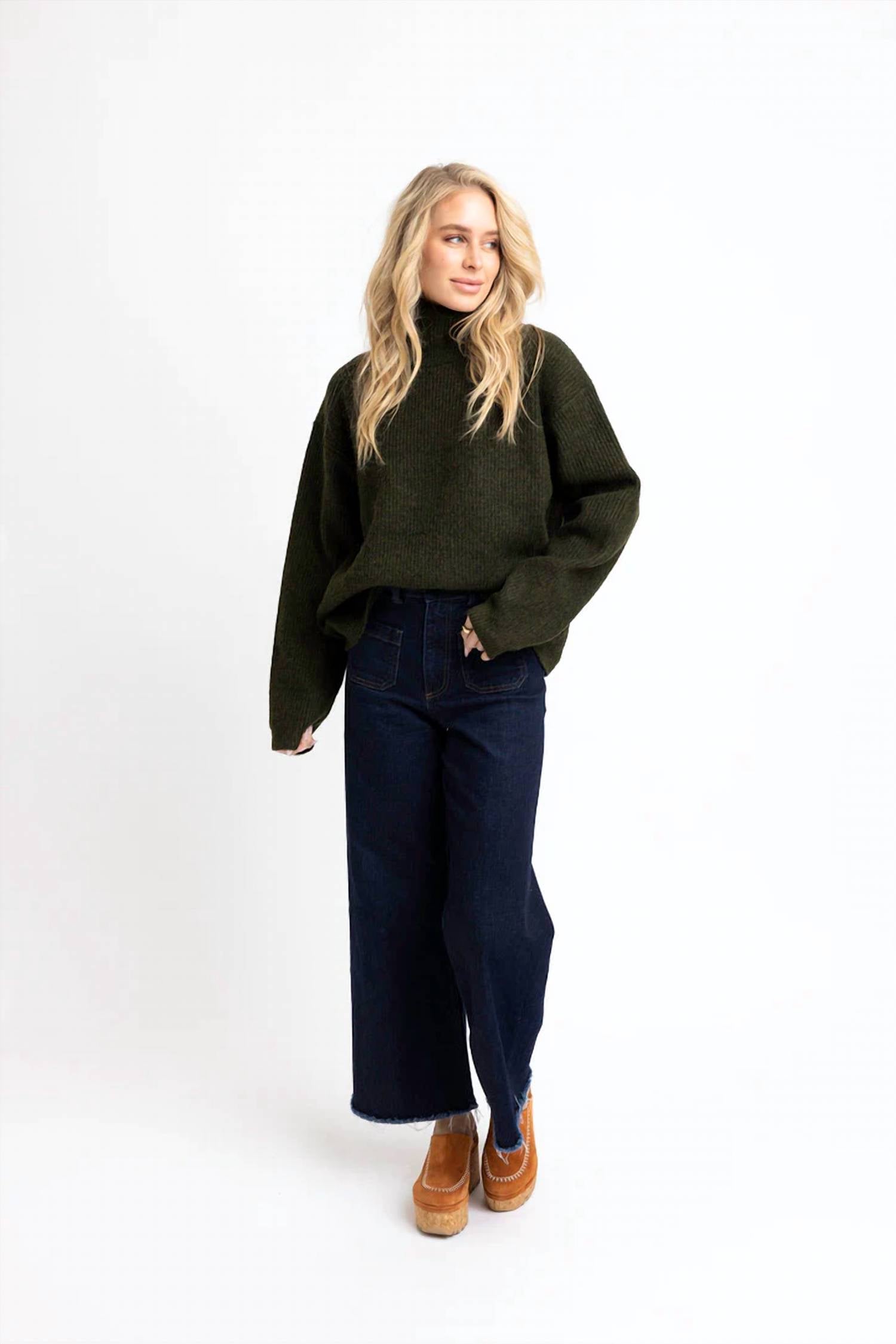 Karlie - Solid Turtleneck Sweater