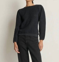 Nation LTD Etta Lace Popover in grey - women's long sleeve top