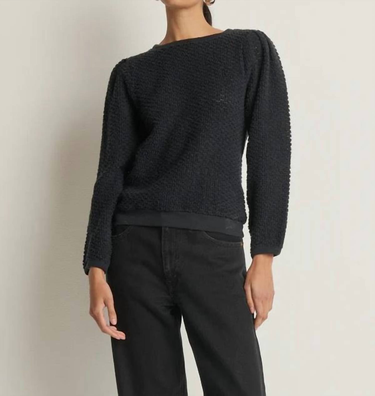 Nation LTD Etta Lace Popover in grey - women's long sleeve top