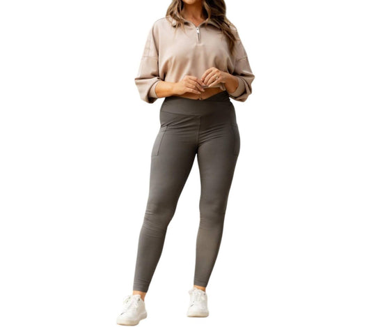 Julia Rose - Caitlin Crossover Full Length Leggings with Pockets