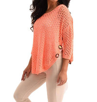 Aimee Wooden Button Poncho