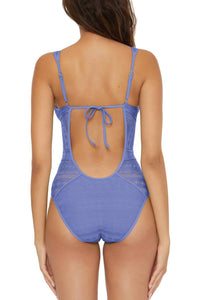 Becca - Color Play Crochet Plunge One Piece