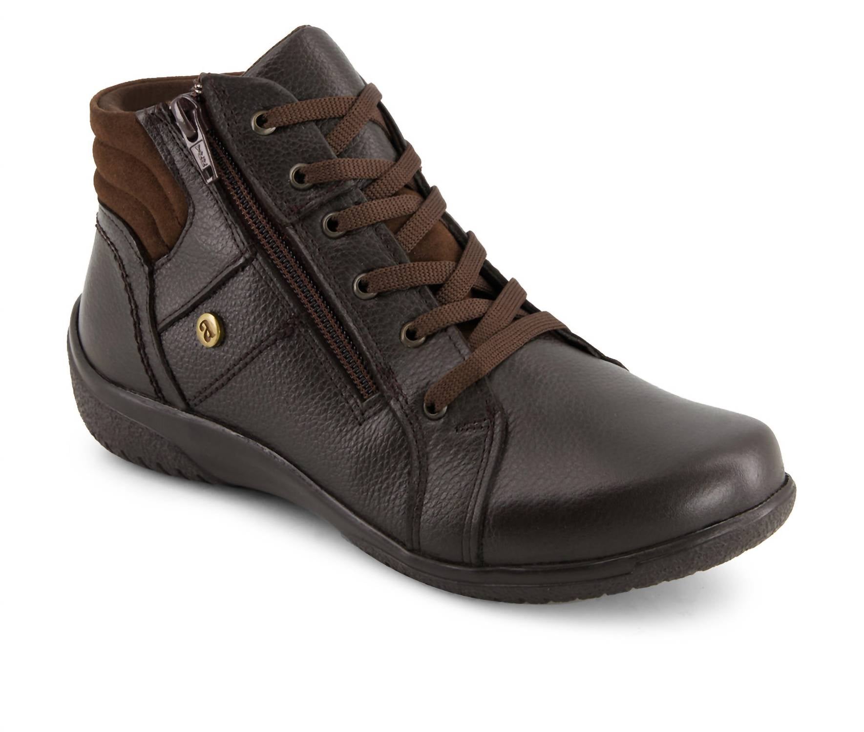 Andrea - Women's Leather Ankle Booties