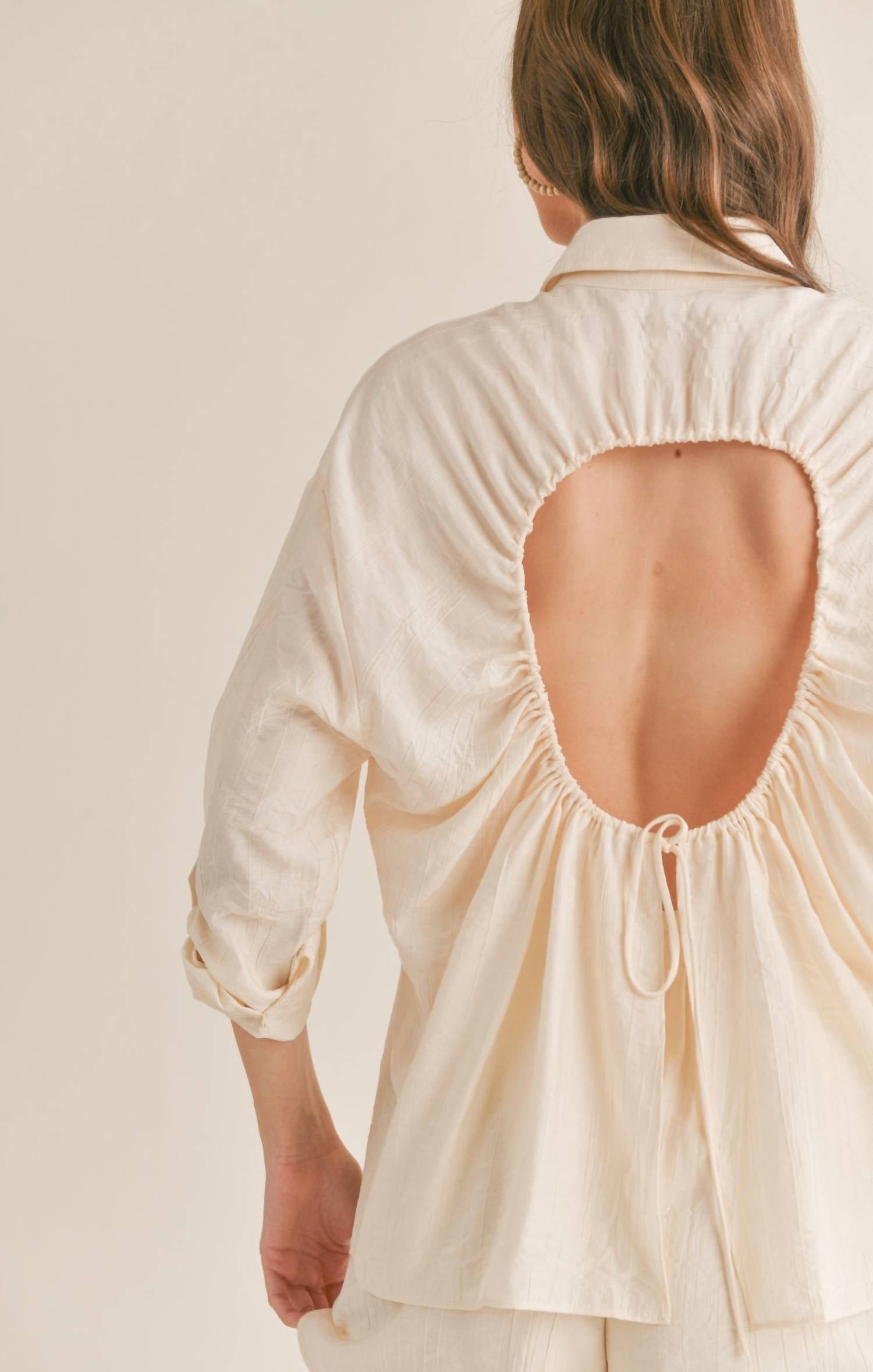 Sage The Label - Clementine Crush Cutout Back Shirt
