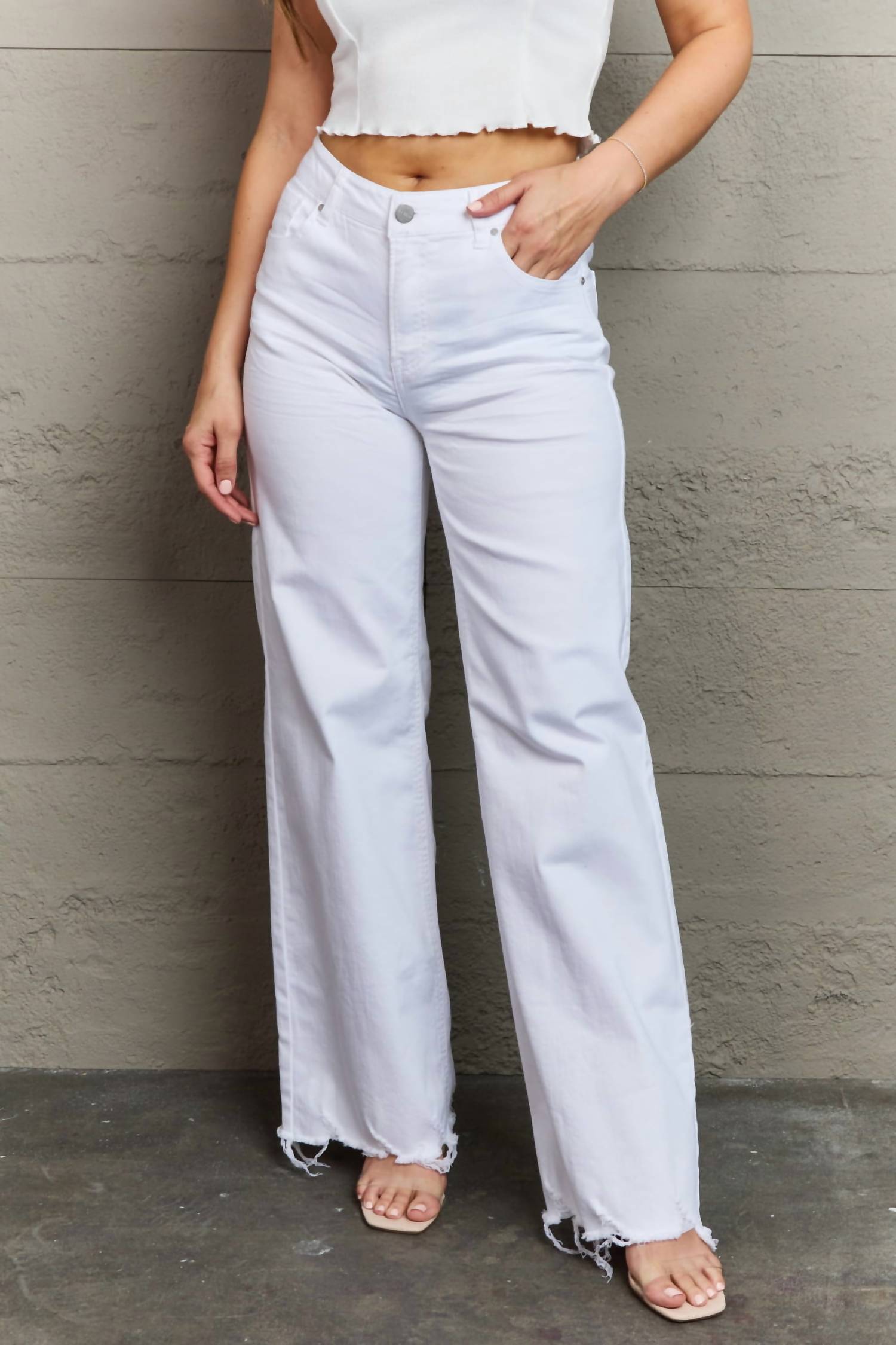 Risen - Raw Hem Jeans