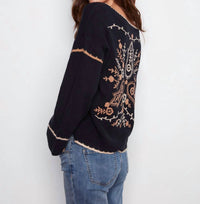 Charlie B - Embroidered Ribbed Sweater