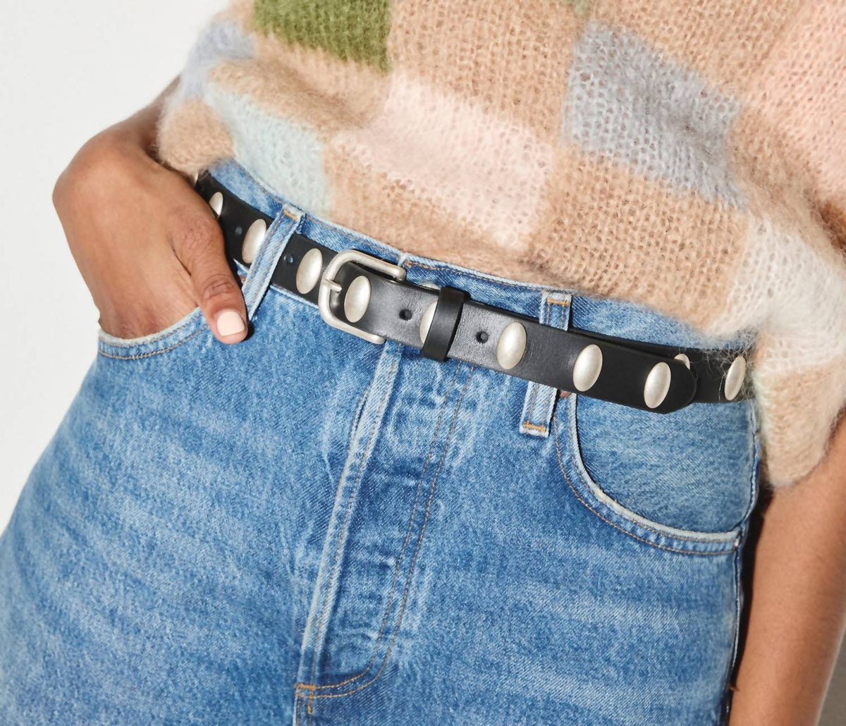 Freda Salvador - Women's Rebecca Oval Studs Belt