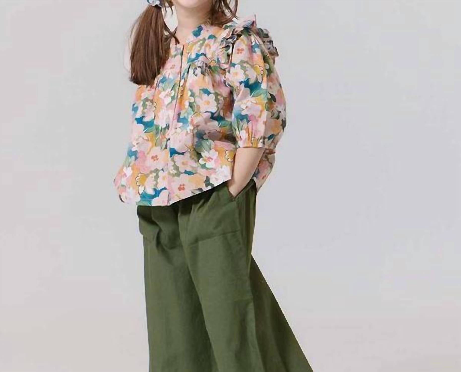 Pink Chicken - Girl's Kalani Button Up Top