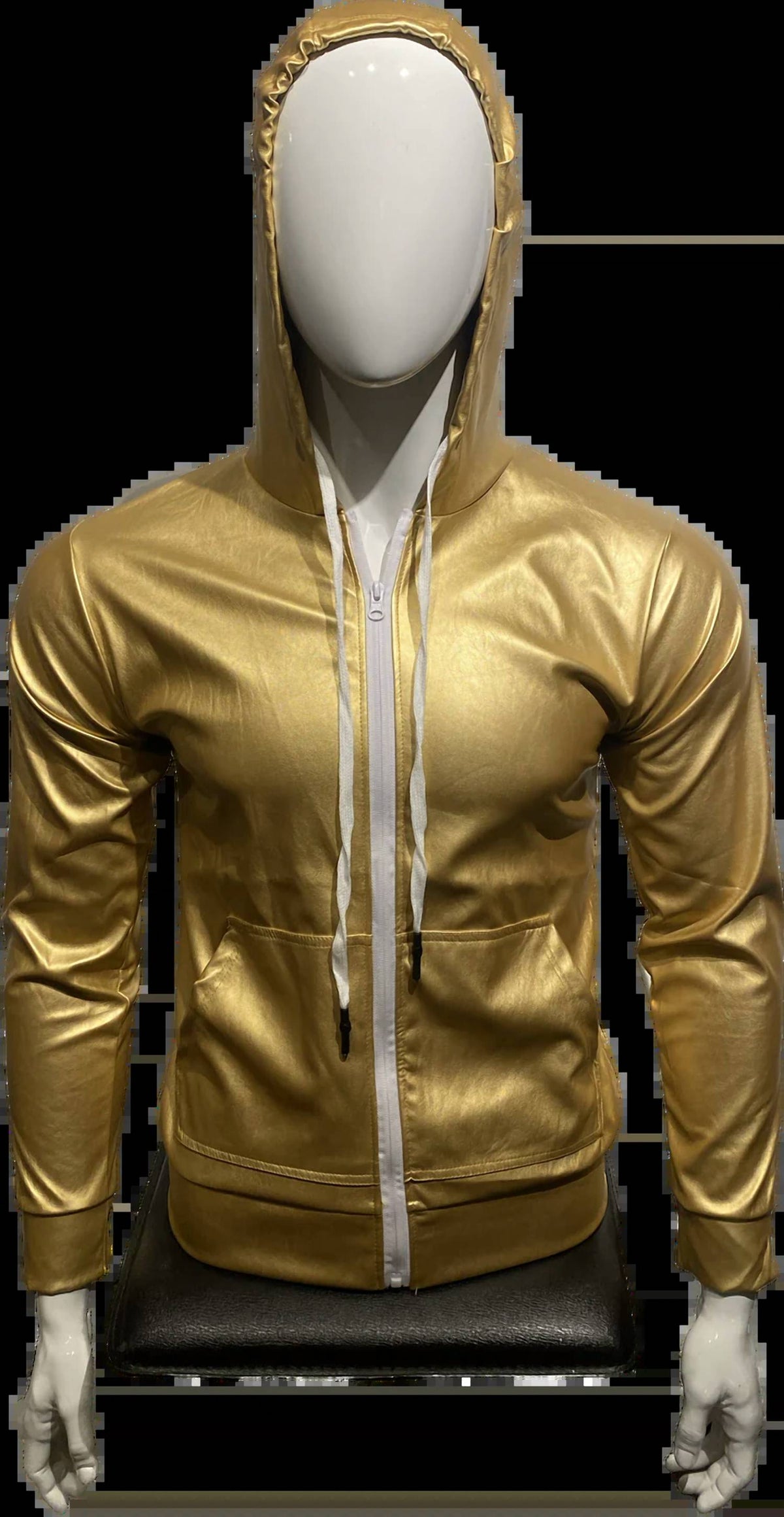 Knobs - Men's Faux Leather Hoodie