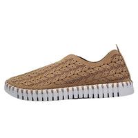 Ilse Jacobsen Women's Tulip 148 Sneaker in latte - women's sneaker - detail view