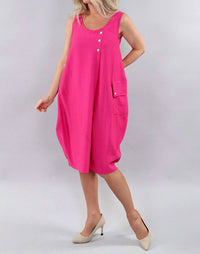 Michael Tyler Sleeveless Bubble Dress in fuchsia - women's dress