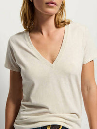 Nation LTD Blair Short Sleeve Tee in heather oatmeal - women's t-shirt - view 4