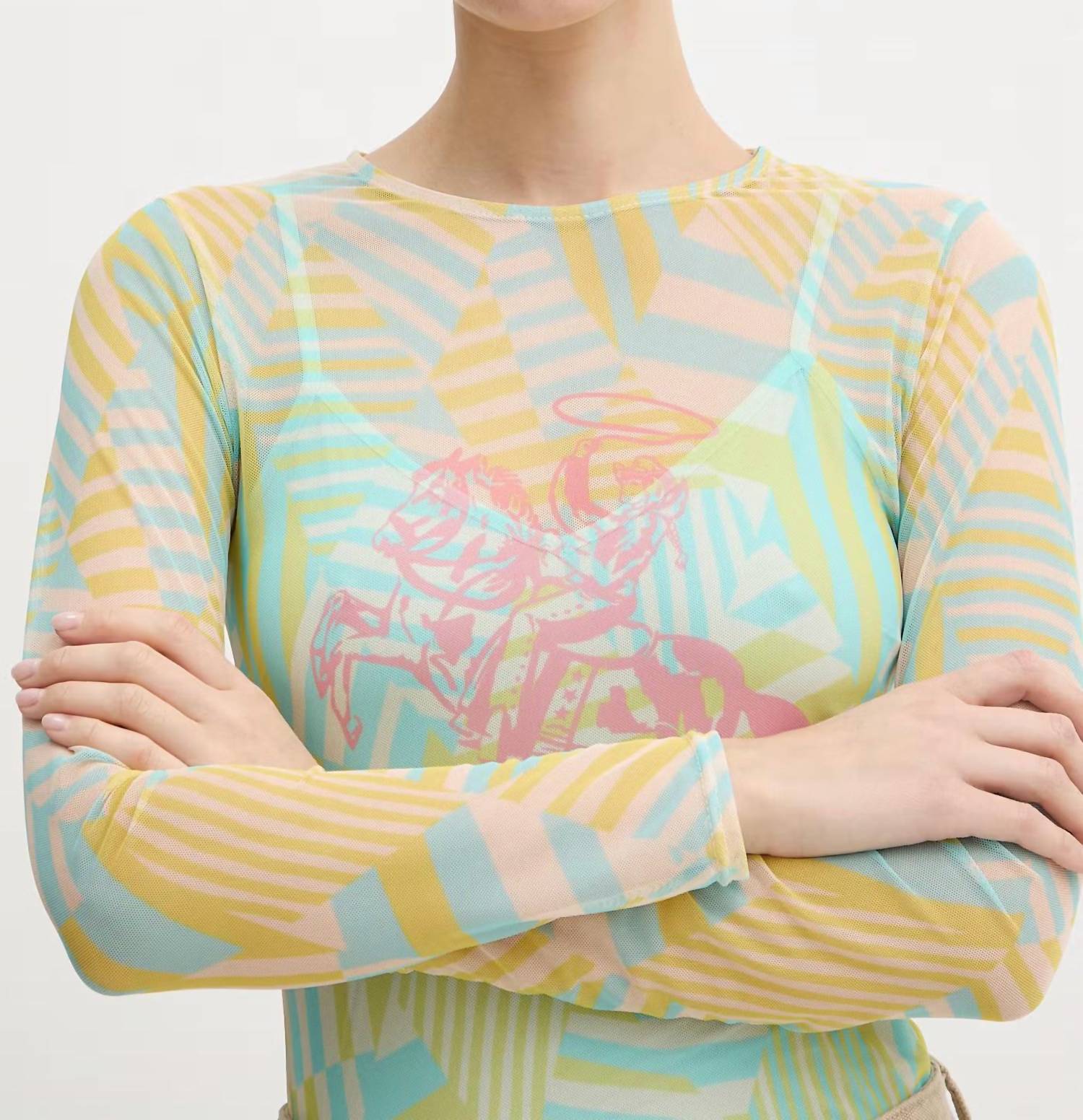Never Fully Dressed - Western Abstract Long Sleeve Top