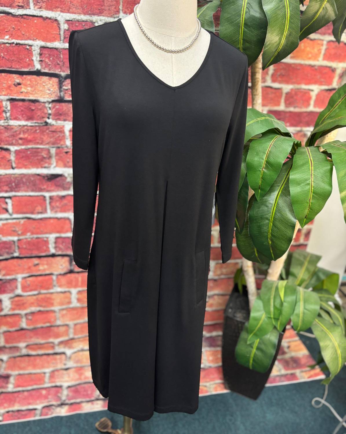 habitat Women's Core Travel Wrinkle-free Midi Dress in black - women's dress - alternate view