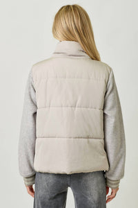 Mystree - Mixed Media Puffer Jacket