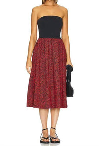 Nation LTD Gabbriette Strapless Dress in abstract swirl - women's dress