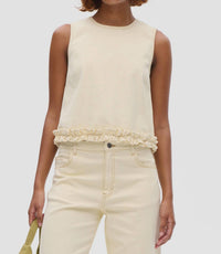 Baum Und Pferdgarten - Madie Denim Frill Top Blouse