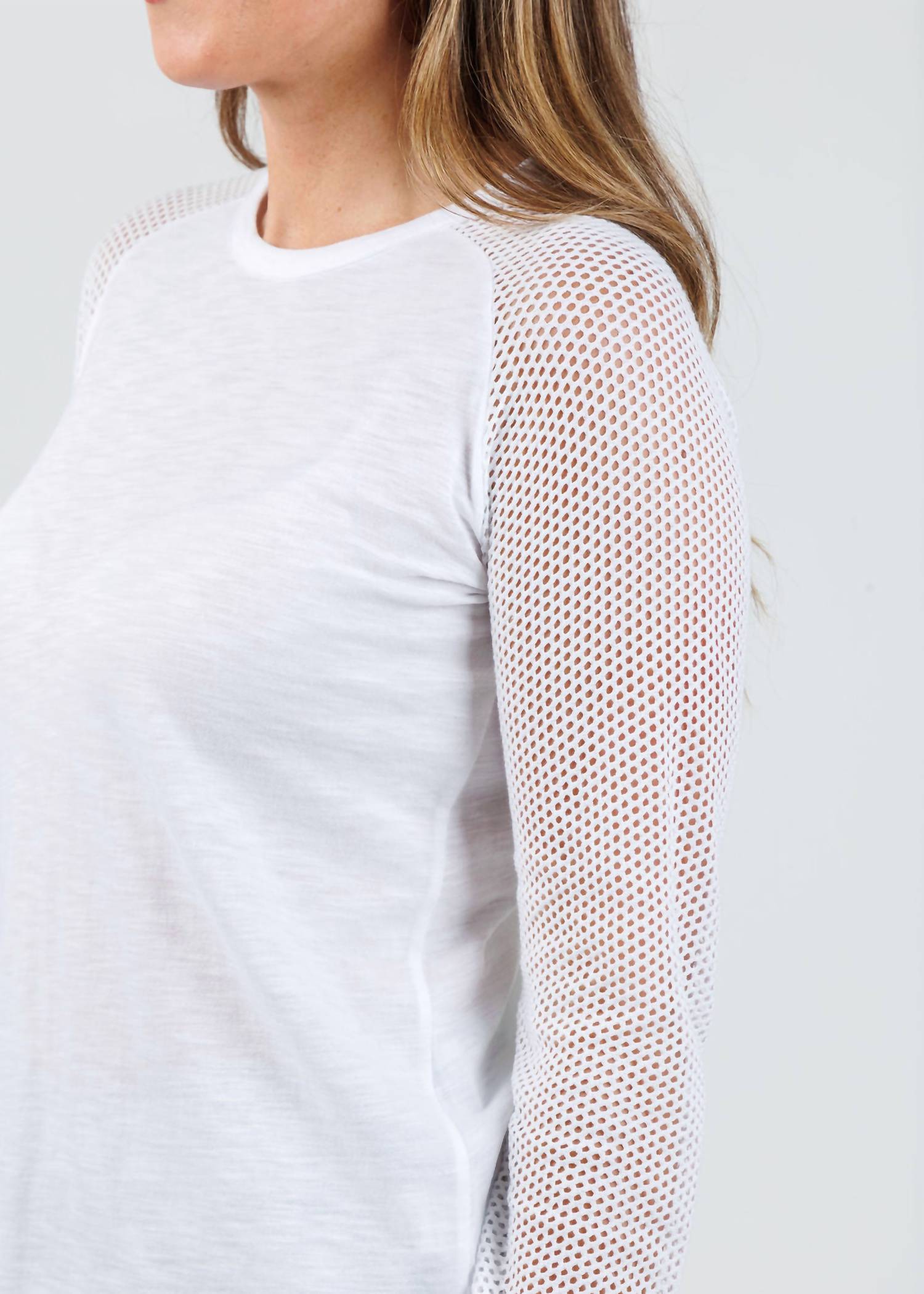 Goldie - Soleil Saddle Fishnet Long Sleeve Top