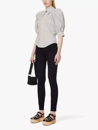 Paige Verdugo Ankle Mid Rise Ultra Skinny Jeans in black - women's jeans - view 4