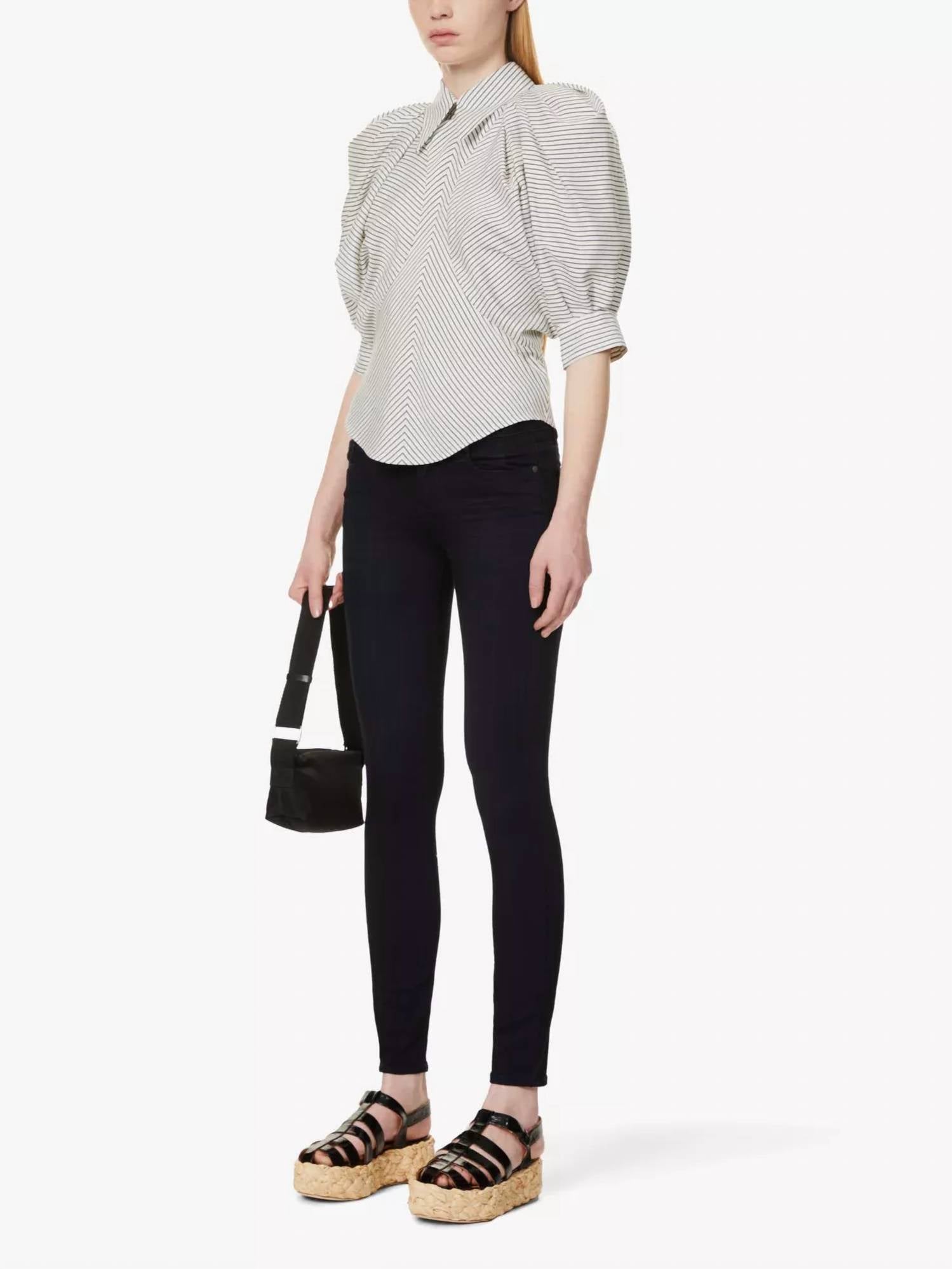 Paige Verdugo Ankle Mid Rise Ultra Skinny Jeans in black - women's jeans - view 4