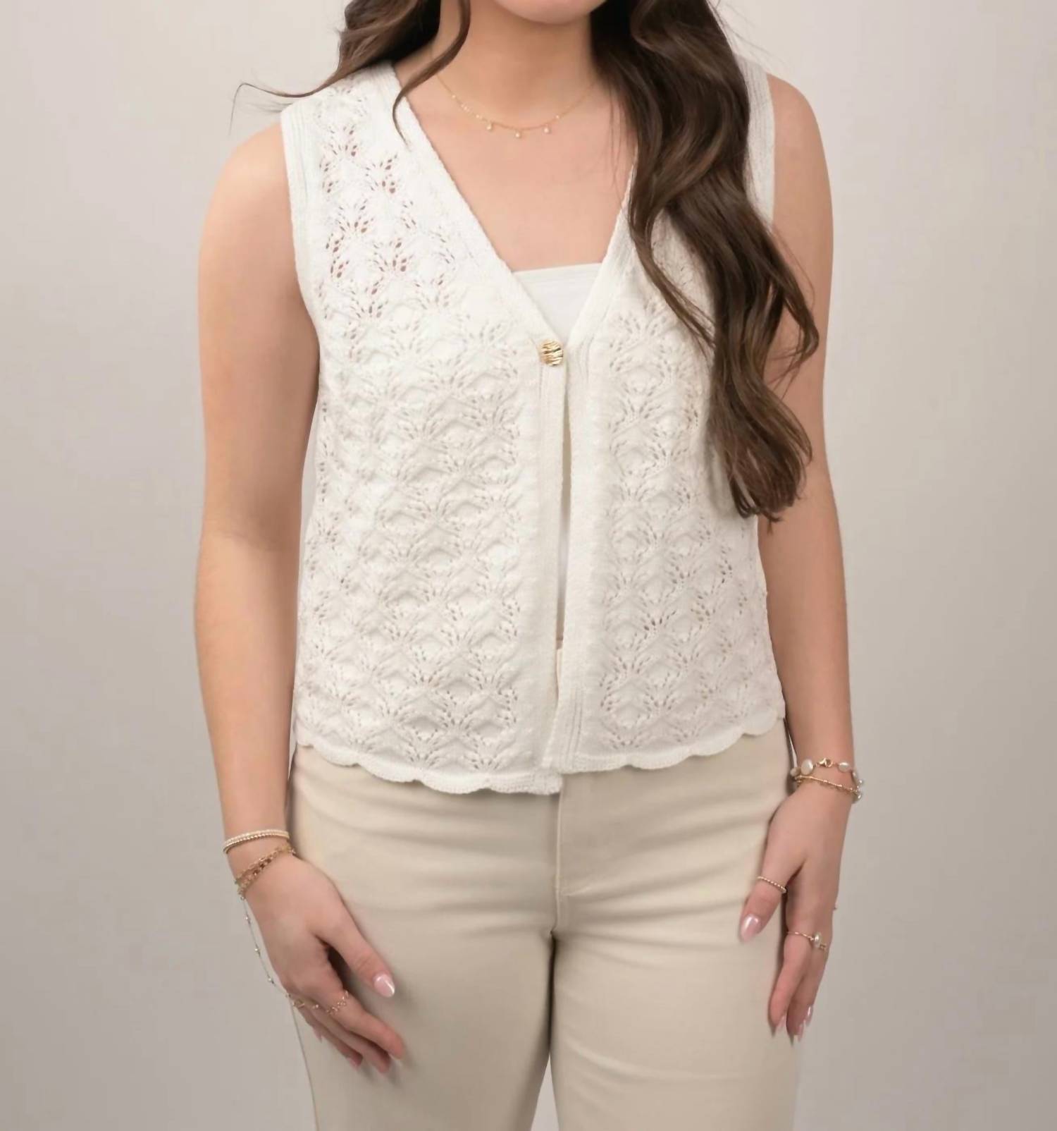 Staccato - Naya Open Front Knit Vest