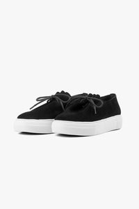 All Black - Women's Gathered Sneak Slip On Shoes