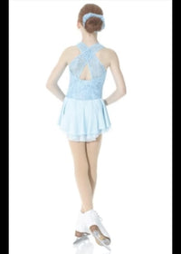 Mondor - Sequin Lace Cross Back Tank Skate Dress