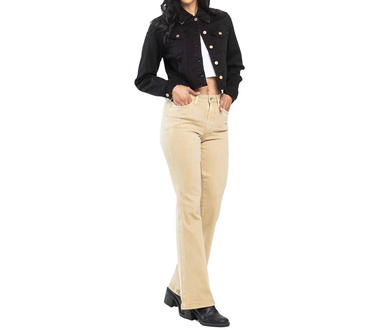 Judy Blue - Mid Rise Garment Dyed Slim Boot Jeans