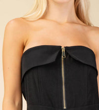 Glam - Zippered Wide Leg Jumpsuit