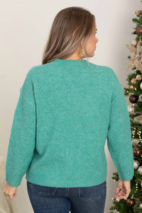 Adora - Sequin Ornament Sweater Top