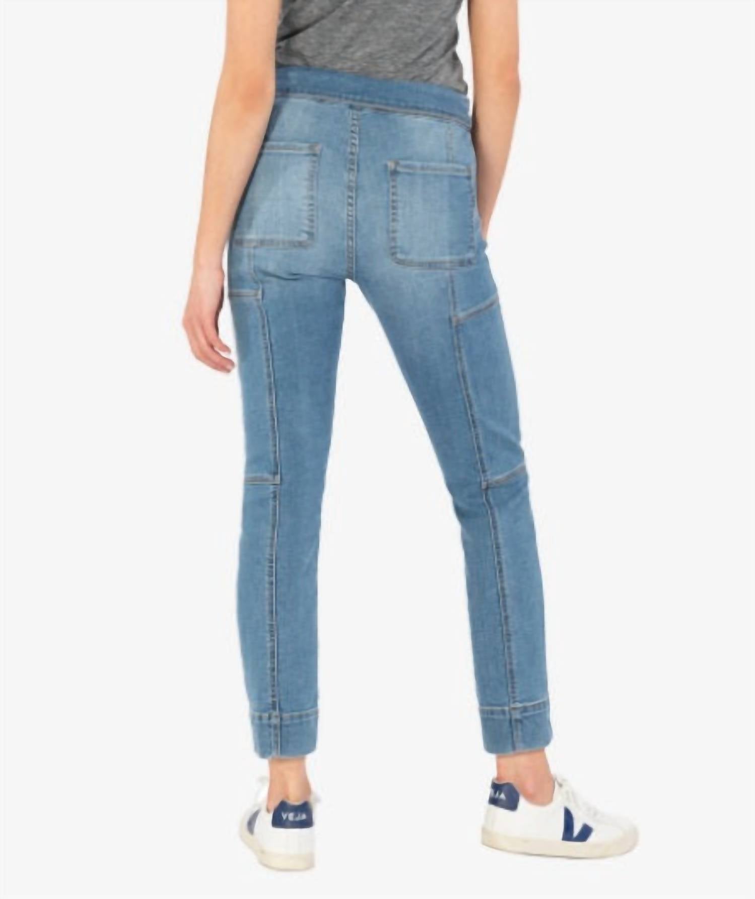 Reese High Rise Ankle Straight Leg Tie Waist