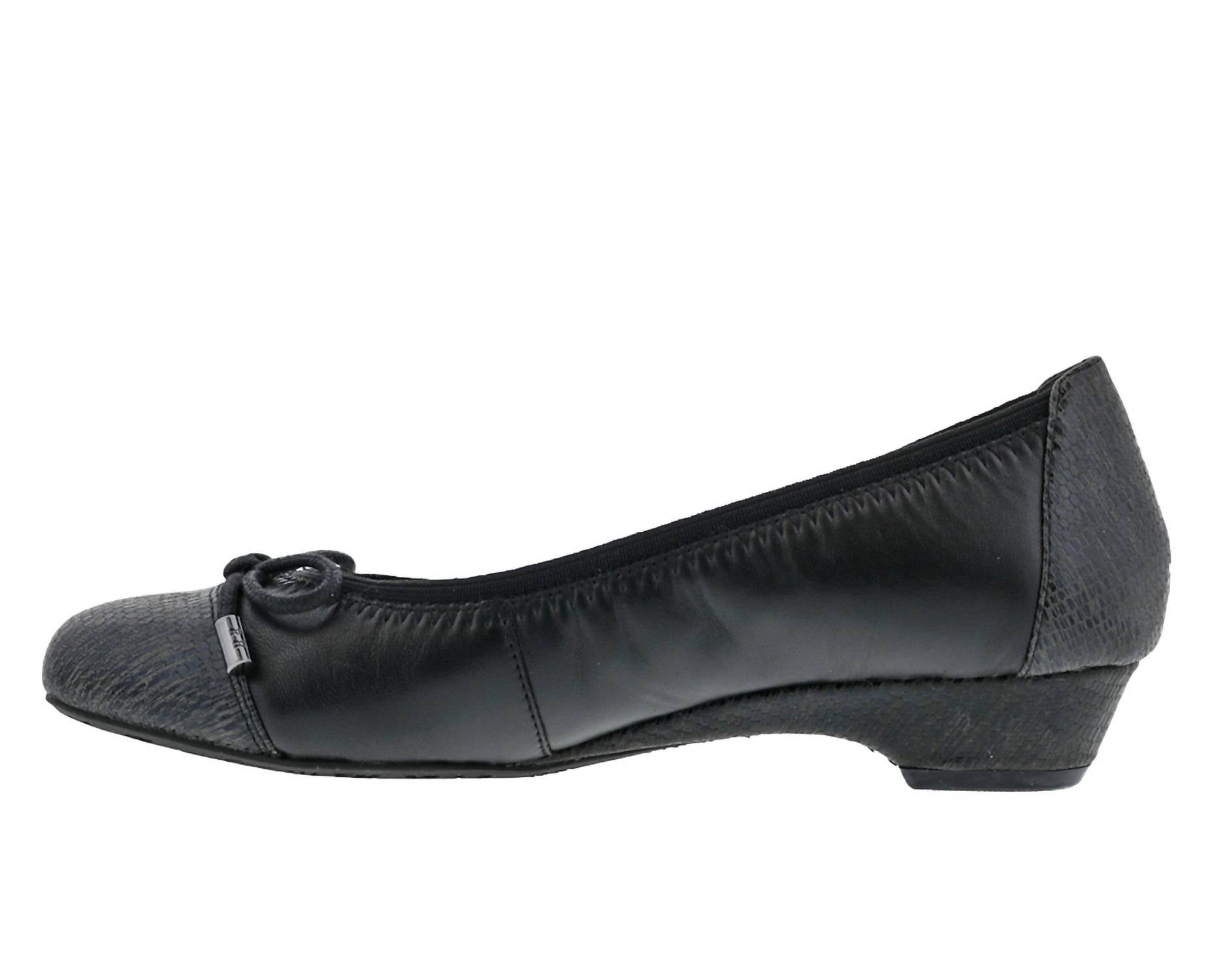 Ros Hommerson Women's Tasha Ballet Flat in black - women's flats - detail view