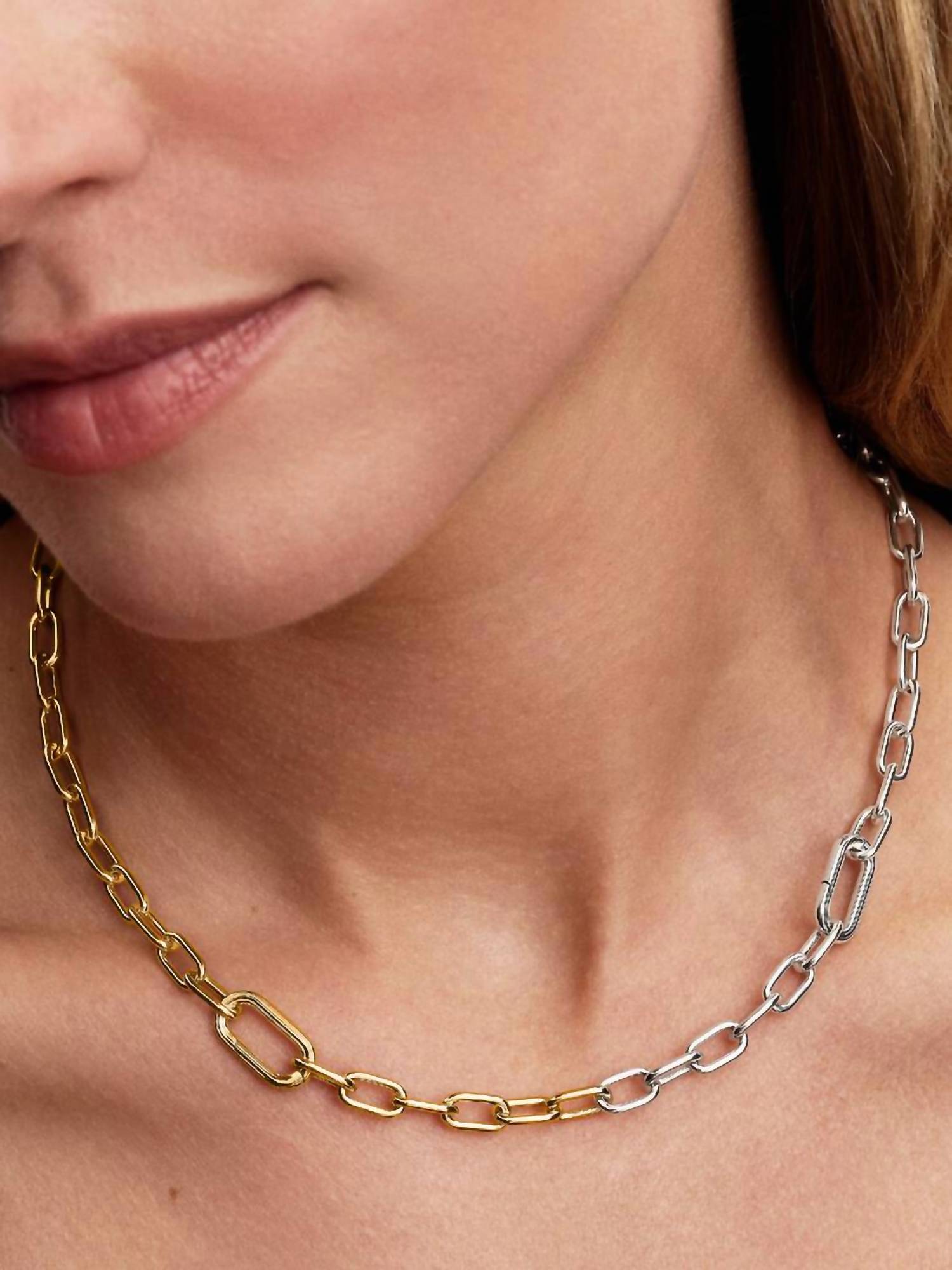 Pandora - Two-tone Link Chain Necklace - 17.7"