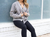 Lavender J - Bruges Baseball Cardigan