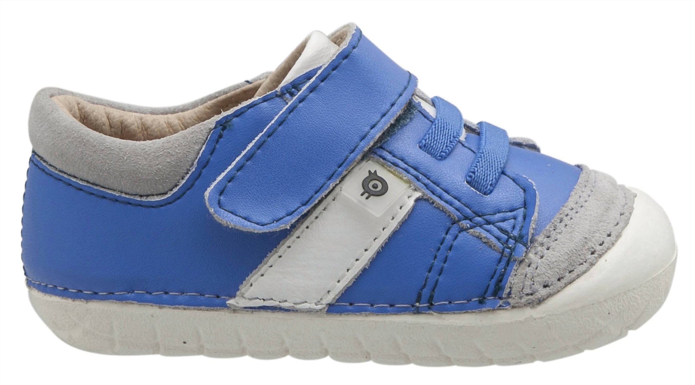 OLDSOLES Kid's Thor Pave Sneakers in neon blue snow - kids' sneaker - detail view