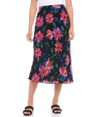 Karen Kane - Francesca Floral Print Bias Cut Midi Skirt
