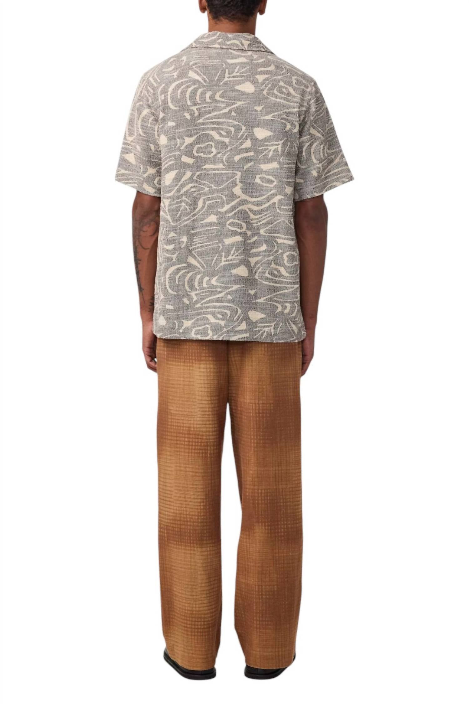 NN07 Julio Short Sleeve Shirt in demitasse - men's shirt - alternate view