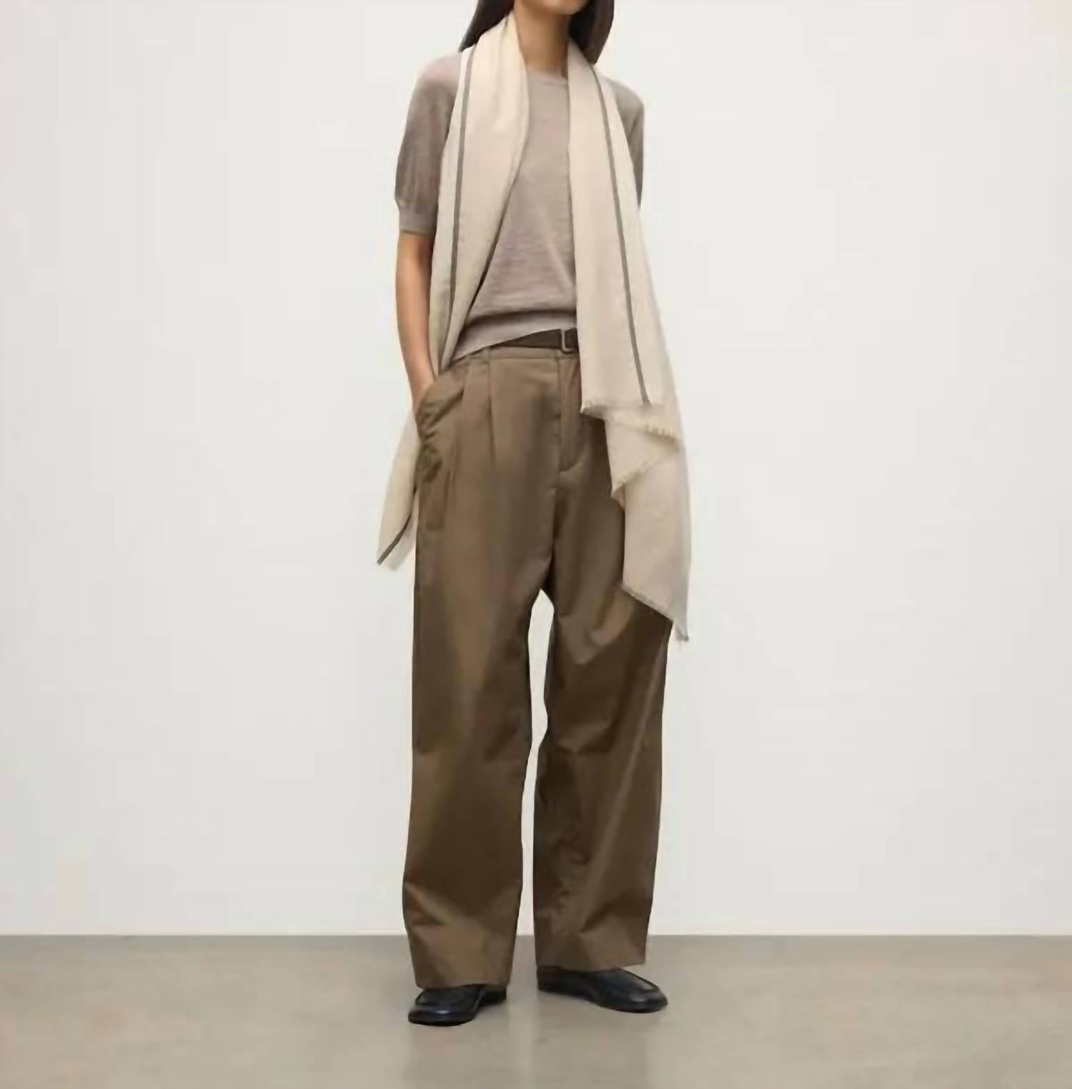 Johnstons of Elgin Women's Ives Scarf in natural - women's scarf - view 5