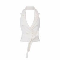 Elisabetta Franchi - Halter double breasted vest with belt