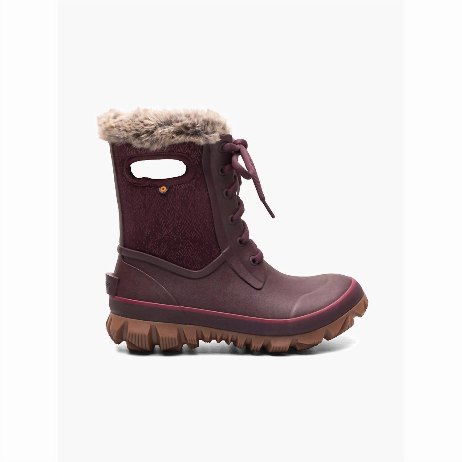 BOGS Women's Arcata Faded Winter Boots in purple - women's shoe - detail view