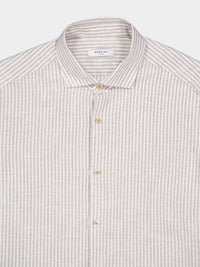 Boglioli - Men's Striped Striped Cotton-linen Shirt