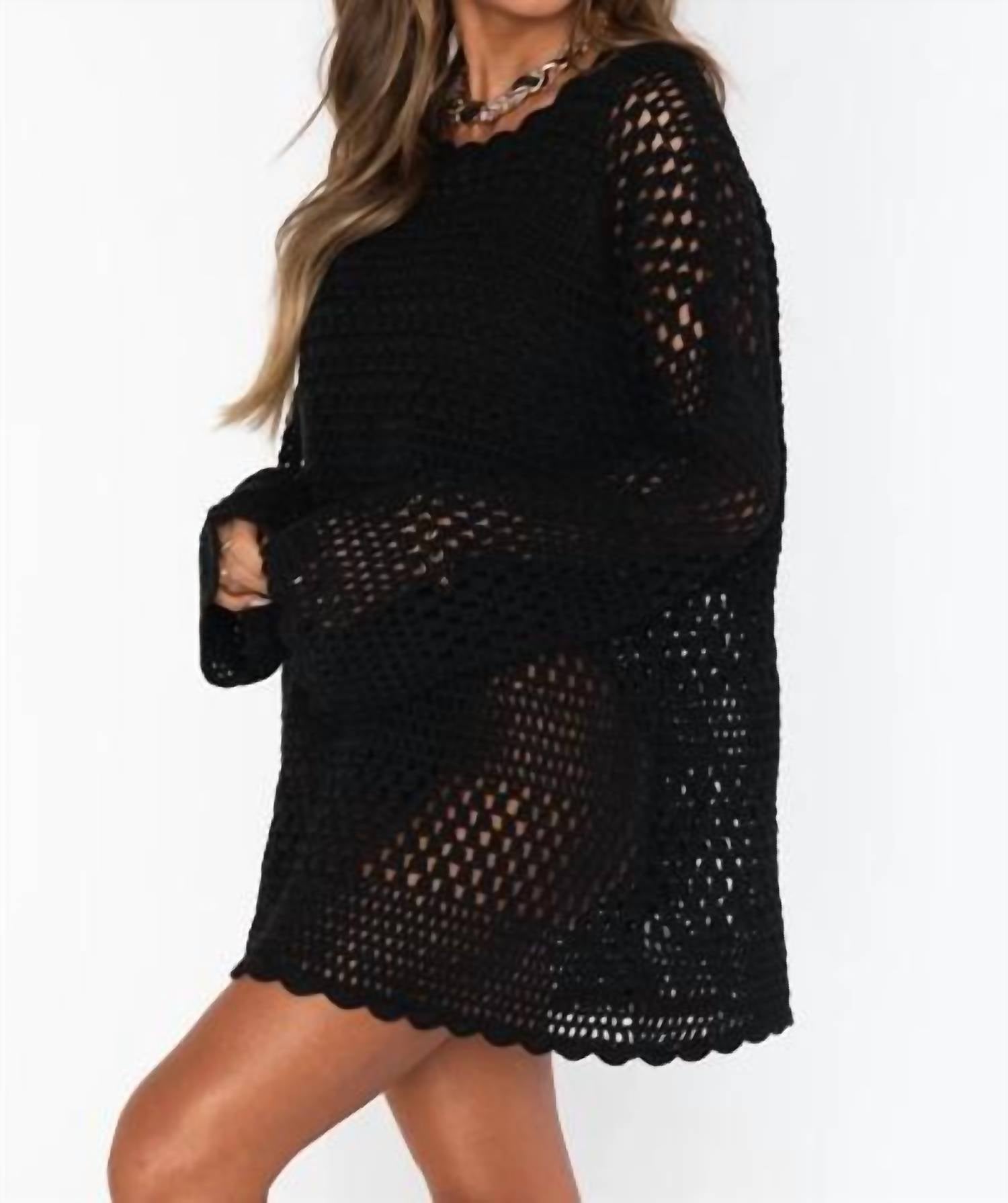 Show Me Your Mumu - Paula Pullover Crochet Mini Dress