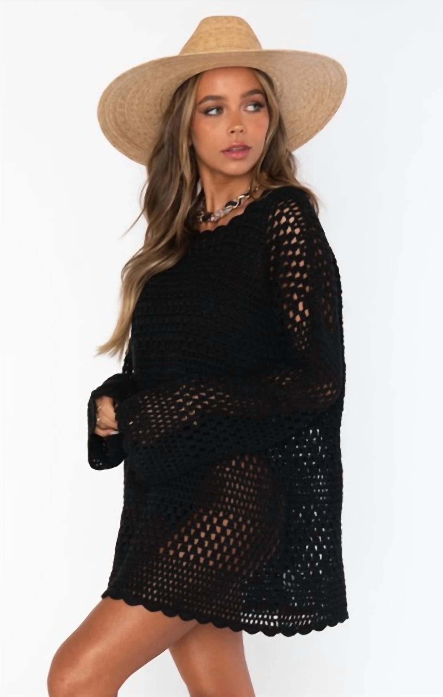 Show Me Your Mumu - Paula Pullover Crochet Mini Dress