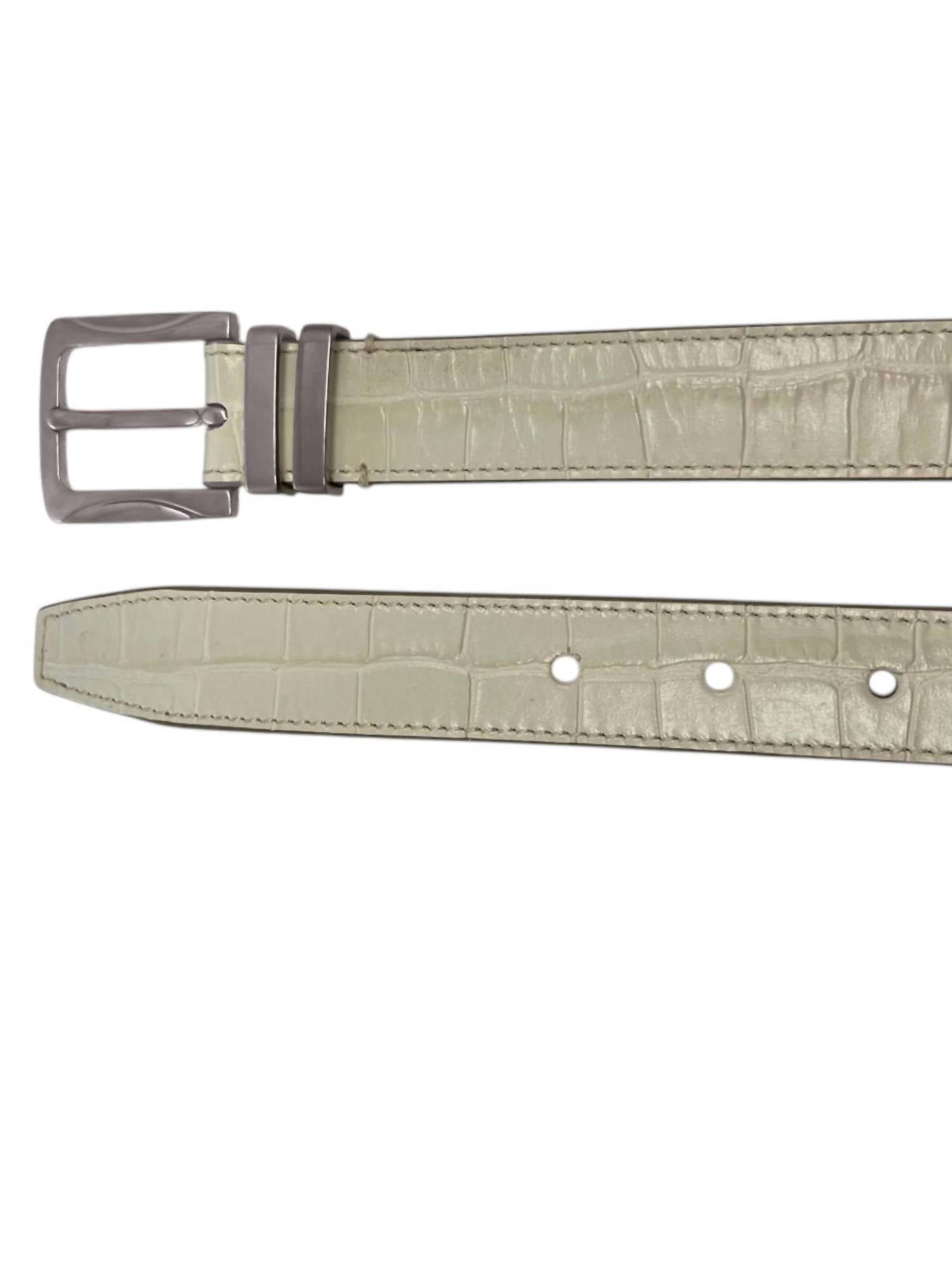 Bally - Women's Curved Croc Leather Belt