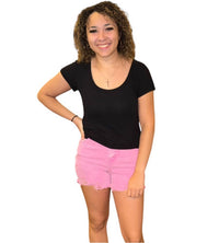 Zenana - Distressed Denim Shorts