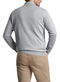 Peter Millar - Autumn Crest Suede Trim Quarter-zip Sweatshirt