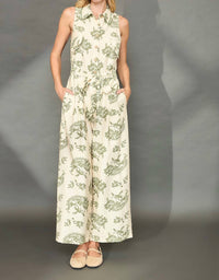 Umgee - Sleeveless Wide Leg Jumpsuit